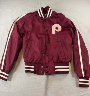 Vintage Chalk Line Philadelphia Phillies Satin Varsity Jacket Size Youth 10/12